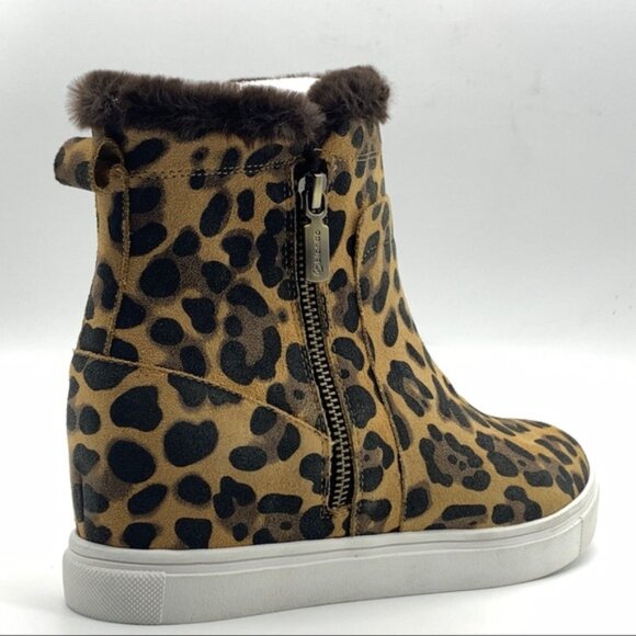 Blondo Glade Leopard Suede Faux Fur Lined Sneaker - Picture 12 of 14